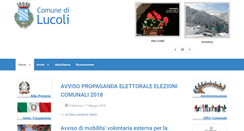 Desktop Screenshot of comune.lucoli.aq.it