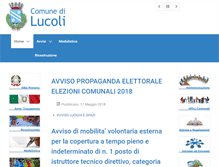 Tablet Screenshot of comune.lucoli.aq.it